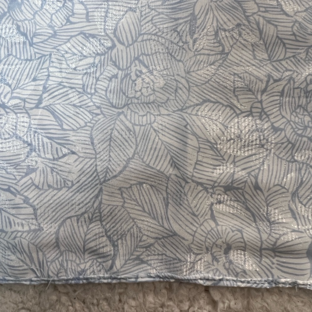 Scarf Light Blue & White Women's Scarf - Picture 4 of 5